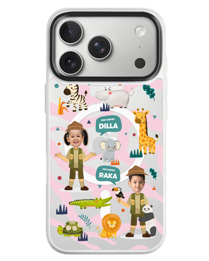 iPhone Rearguard MagSwap - Face Grid Dream Zoo Keeper