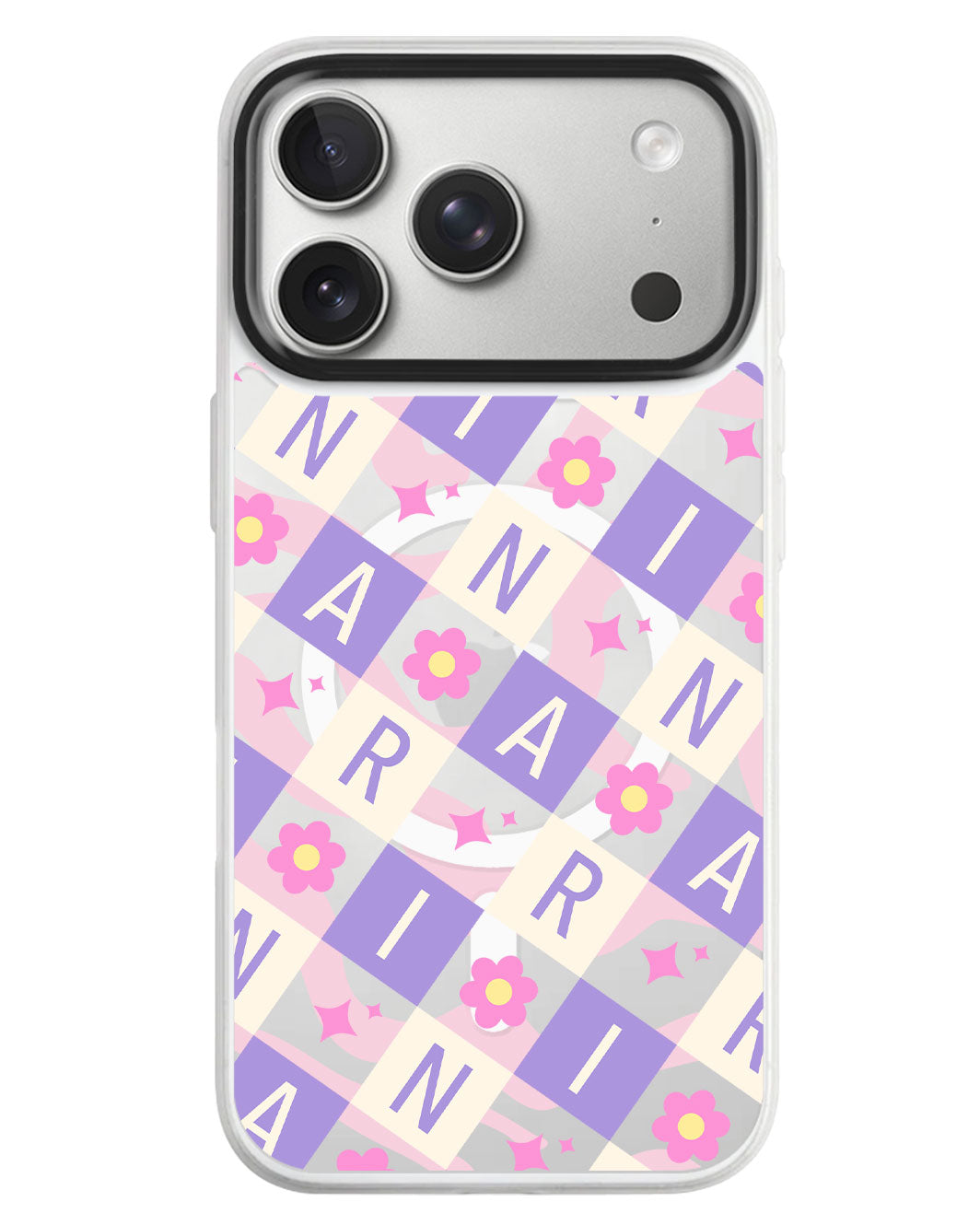 iPhone Rearguard MagSwap - Flower Grid Monogram 3.0