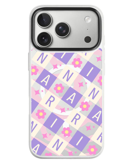 iPhone Rearguard MagSwap - Flower Grid Monogram 3.0