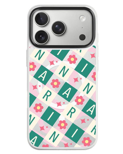iPhone Rearguard MagSwap - Flower Grid Monogram 4.0