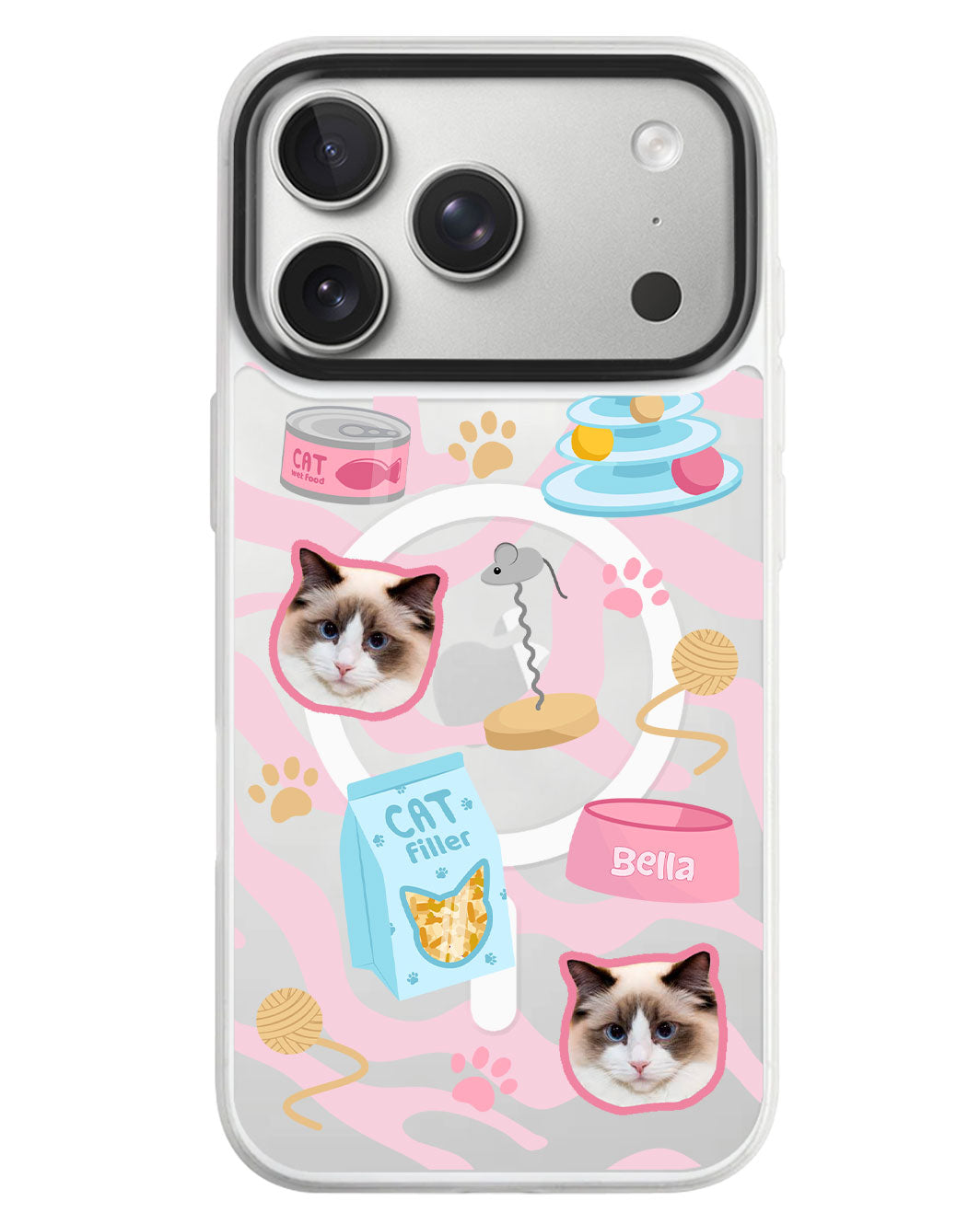 iPhone Rearguard MagSwap - Pet Grid Kitty Playtime