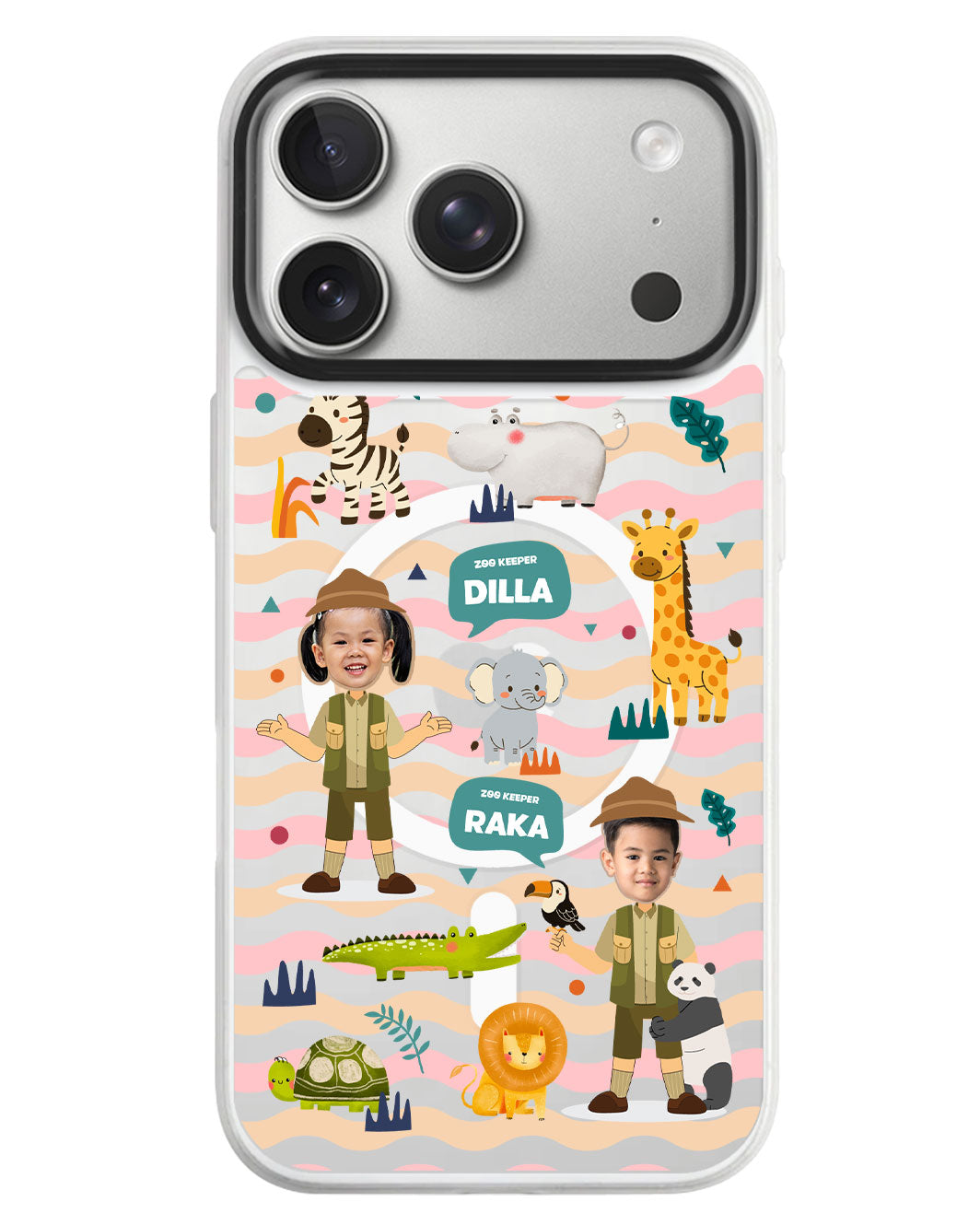 iPhone Rearguard MagSwap - Face Grid Dream Zoo Keeper