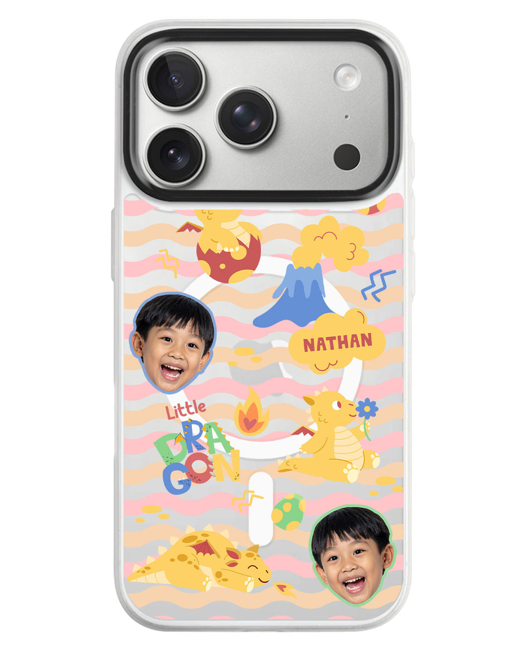 iPhone Rearguard MagSwap - Face Grid Little Dragon