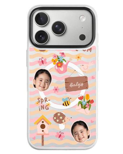 iPhone Rearguard MagSwap - Face Grid Spring Bloom