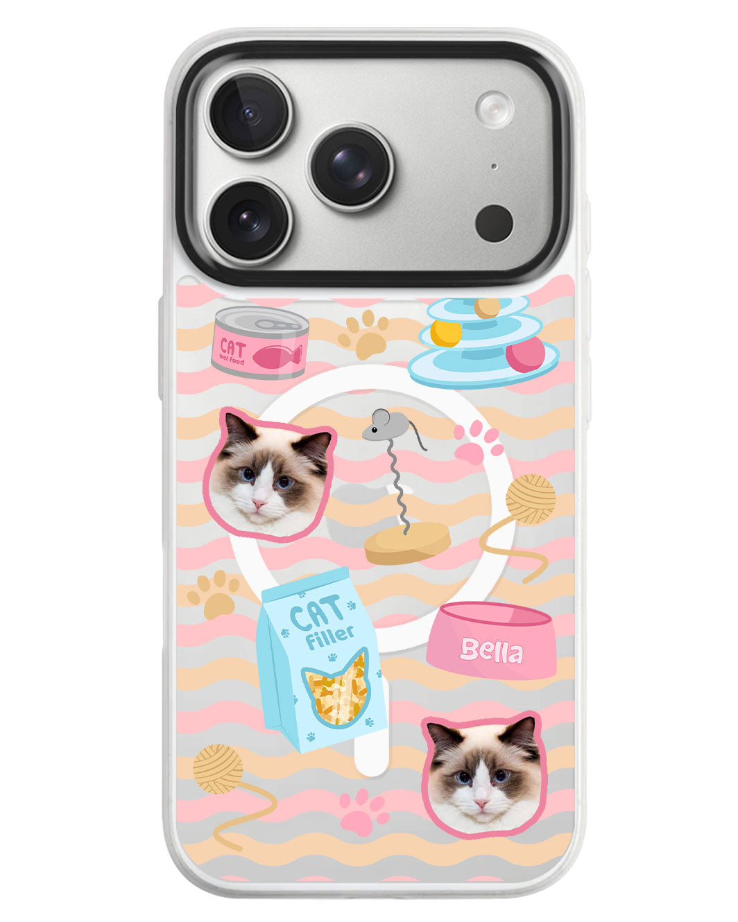iPhone Rearguard MagSwap - Pet Grid Kitty Playtime