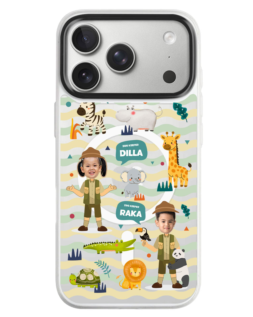 iPhone Rearguard MagSwap - Face Grid Dream Zoo Keeper