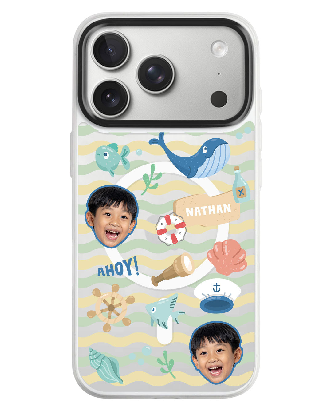 iPhone Rearguard MagSwap - Face Grid Sailor