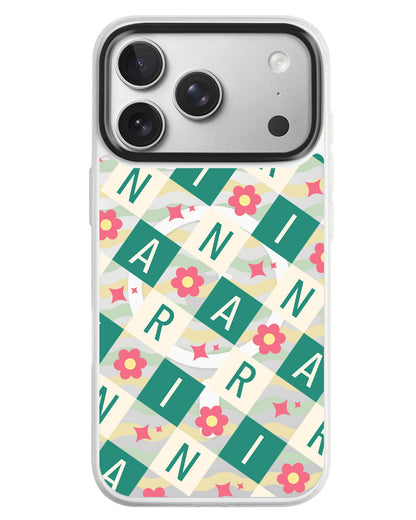 iPhone Rearguard MagSwap - Flower Grid Monogram 4.0