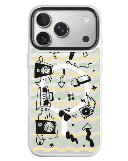iPhone Rearguard MagSwap - Rock N Roll Black