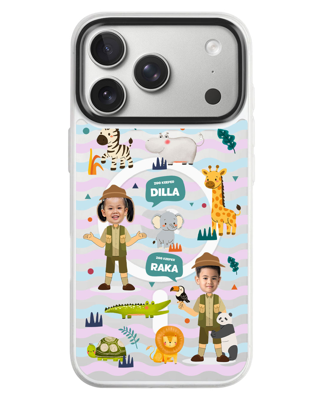 iPhone Rearguard MagSwap - Face Grid Dream Zoo Keeper
