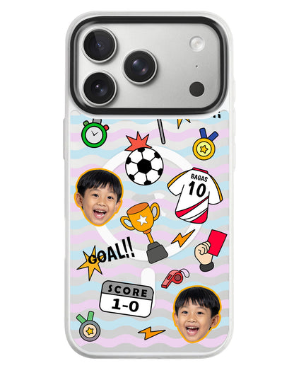 iPhone Rearguard MagSwap - Face Grid Soccer