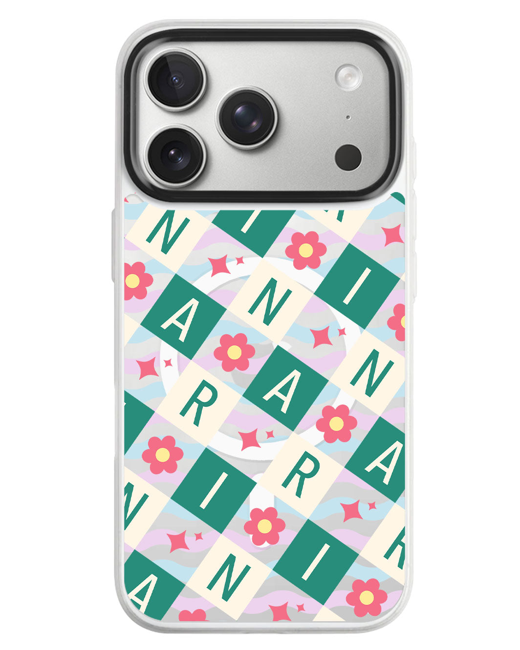 iPhone Rearguard MagSwap - Flower Grid Monogram 4.0