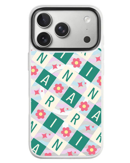 iPhone Rearguard MagSwap - Flower Grid Monogram 4.0