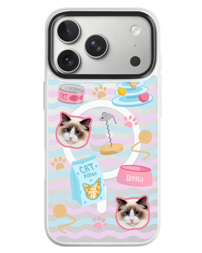 iPhone Rearguard MagSwap - Pet Grid Kitty Playtime