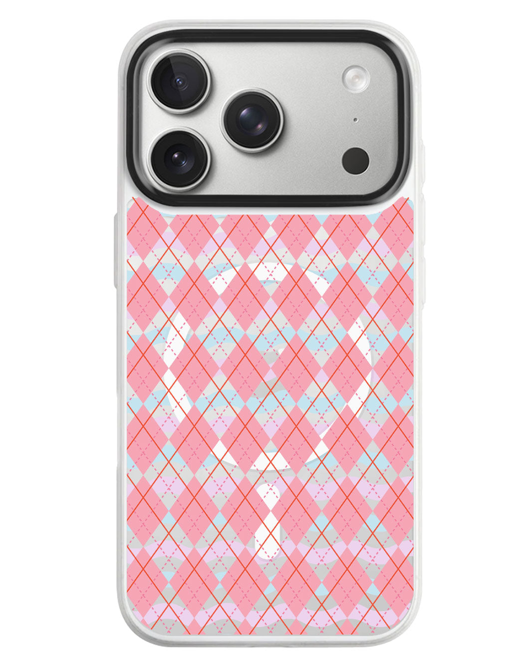 iPhone Rearguard MagSwap - Pink Argyle