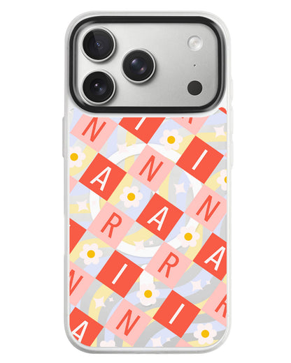 iPhone Rearguard MagSwap - Flower Grid Monogram 2.0