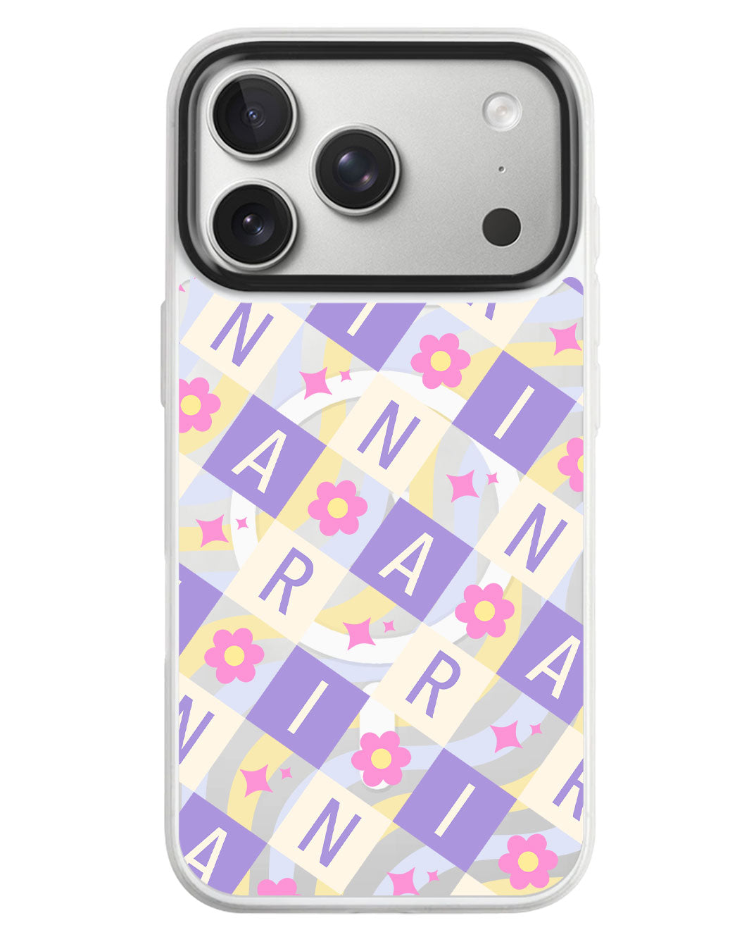 iPhone Rearguard MagSwap - Flower Grid Monogram 3.0