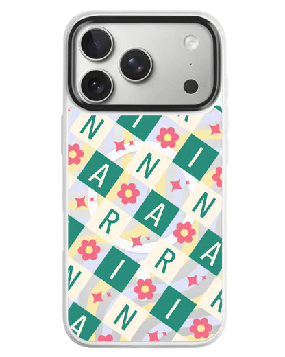 iPhone Rearguard MagSwap - Flower Grid Monogram 4.0