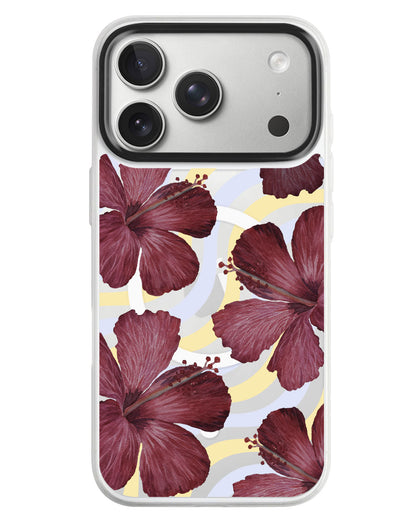 iPhone Rearguard MagSwap - Goth Hibiscus