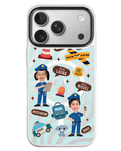 iPhone Rearguard MagSwap - Face Grid Dream Police