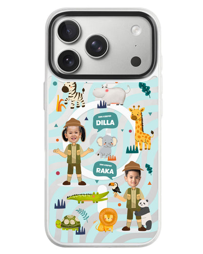 iPhone Rearguard MagSwap - Face Grid Dream Zoo Keeper