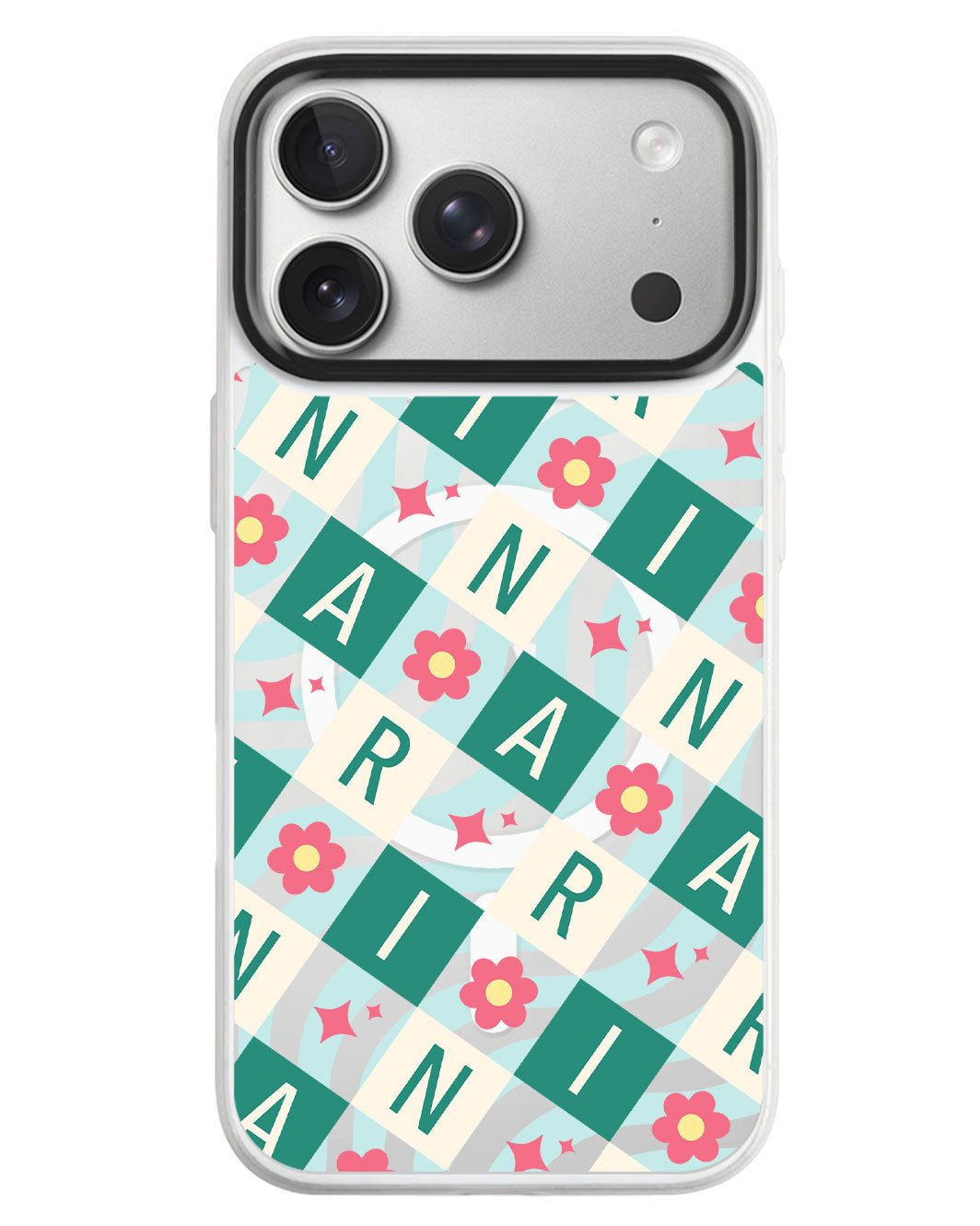 iPhone Rearguard MagSwap - Flower Grid Monogram 4.0