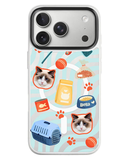 iPhone Rearguard MagSwap - Pet Grid Kitty Adventures