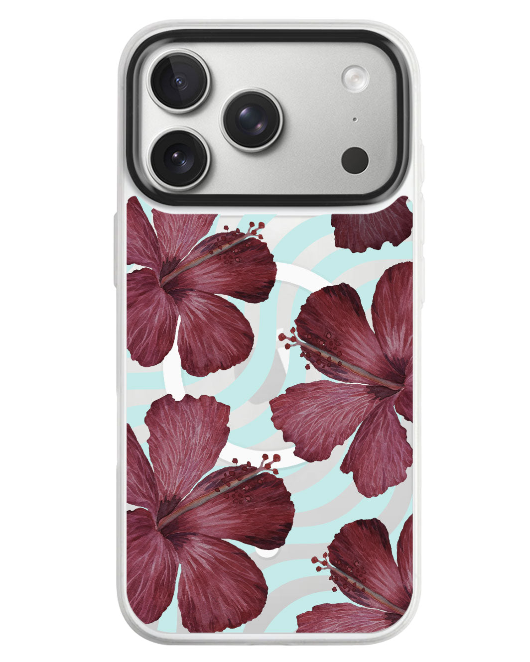 iPhone Rearguard MagSwap - Goth Hibiscus