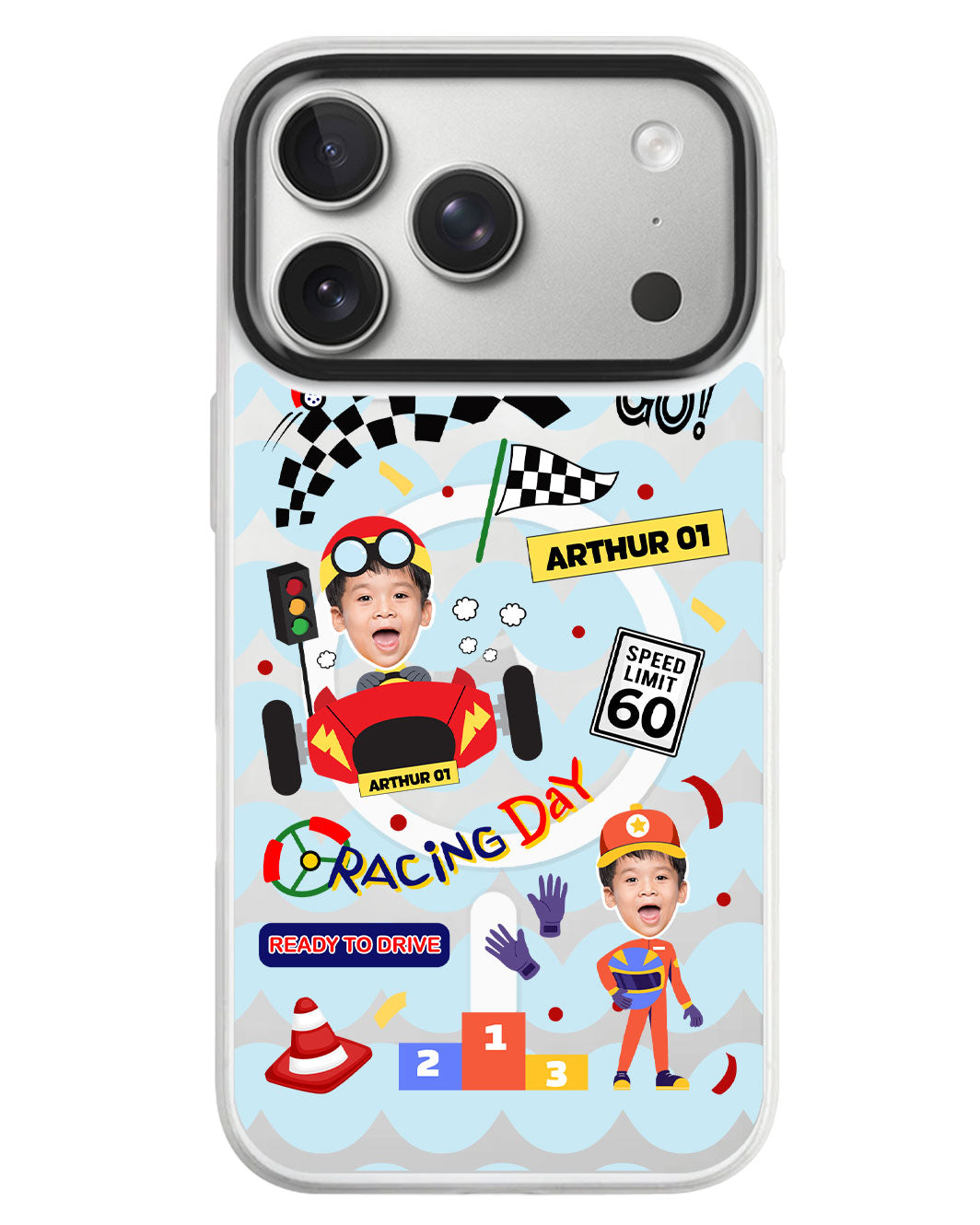 iPhone Rearguard MagSwap - Face Grid Dream Racer