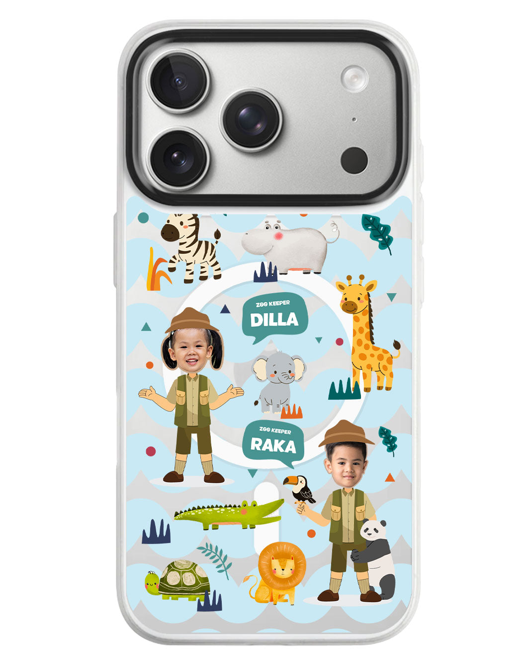 iPhone Rearguard MagSwap - Face Grid Dream Zoo Keeper