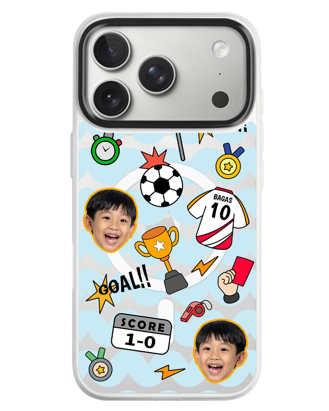 iPhone Rearguard MagSwap - Face Grid Soccer