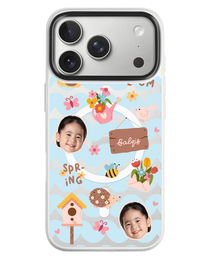 iPhone Rearguard MagSwap - Face Grid Spring Bloom