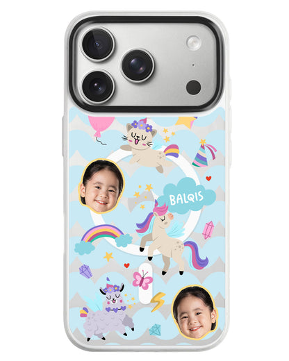 iPhone Rearguard MagSwap - Face Grid Unicorn