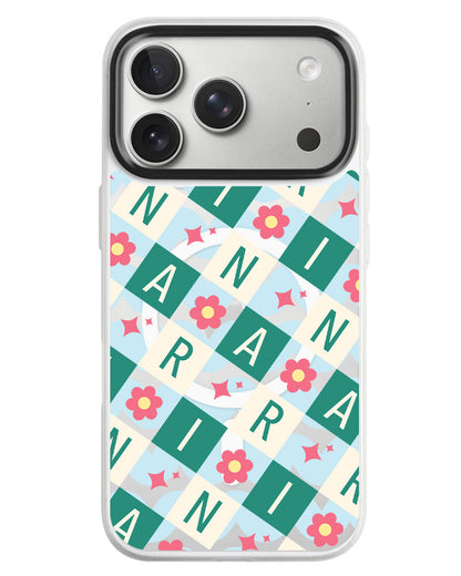 iPhone Rearguard MagSwap - Flower Grid Monogram 4.0
