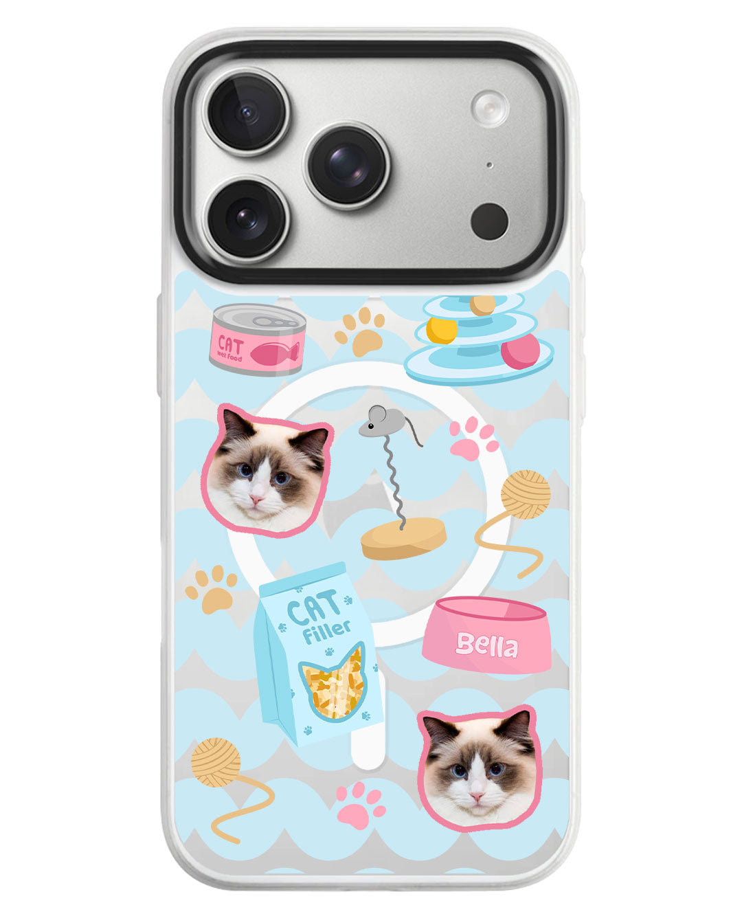 iPhone Rearguard MagSwap - Pet Grid Kitty Playtime