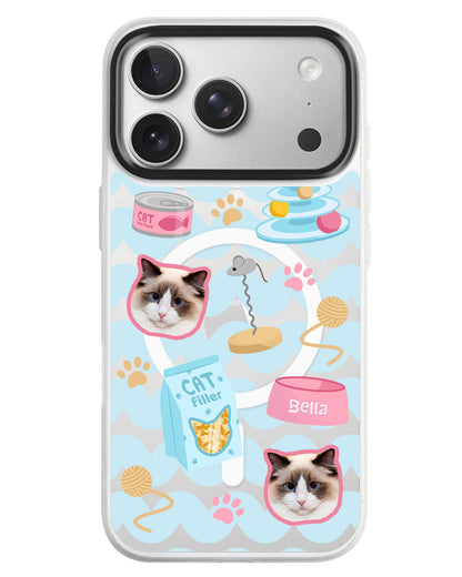 iPhone Rearguard MagSwap - Pet Grid Kitty Playtime