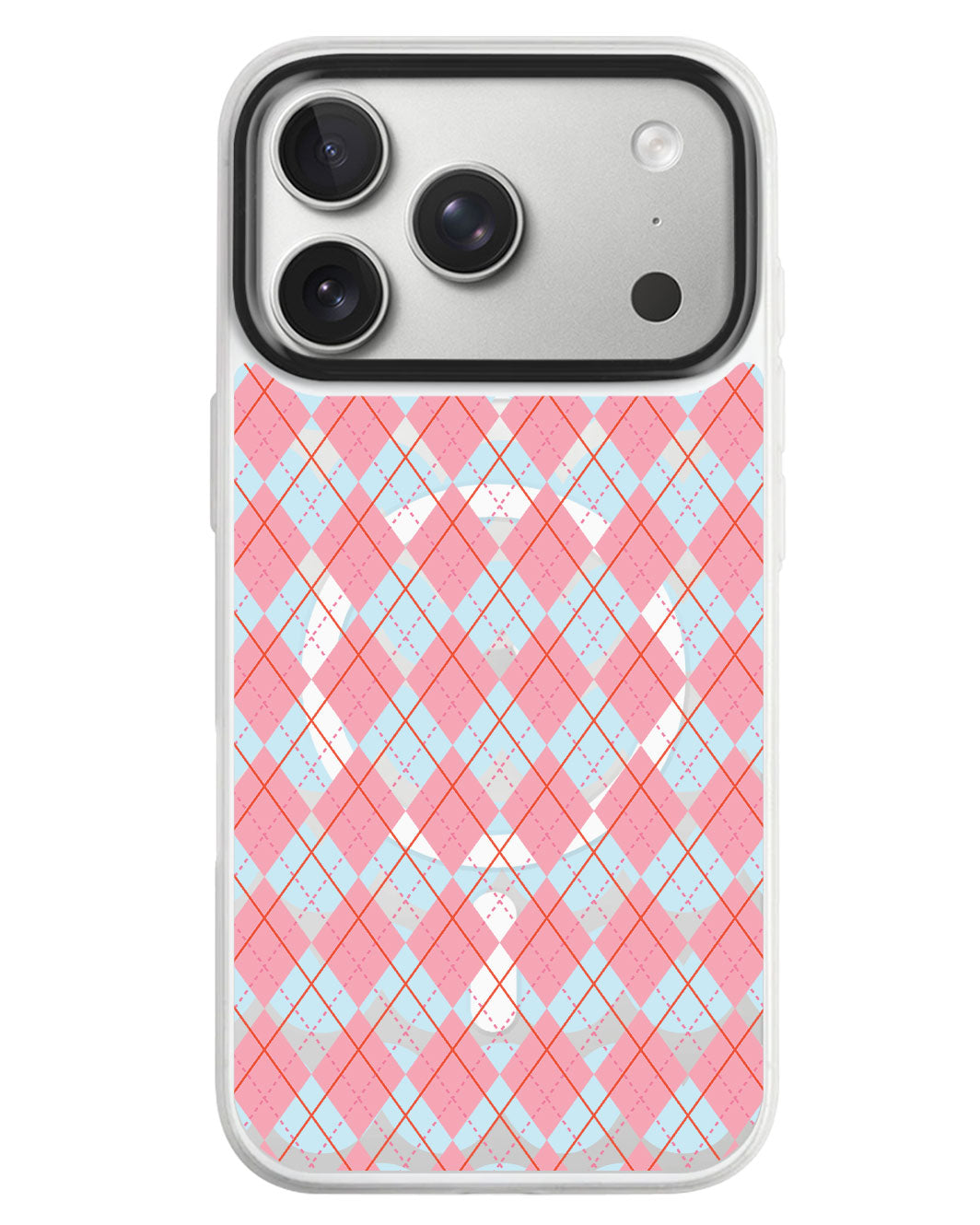 iPhone Rearguard MagSwap - Pink Argyle