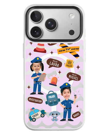 iPhone Rearguard MagSwap - Face Grid Dream Police
