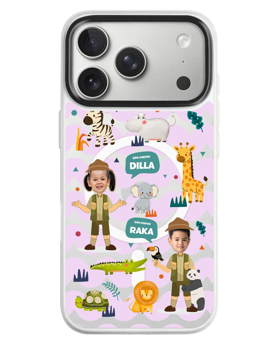 iPhone Rearguard MagSwap - Face Grid Dream Zoo Keeper