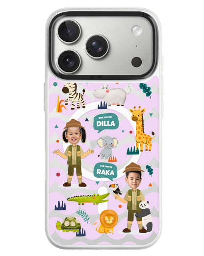 iPhone Rearguard MagSwap - Face Grid Dream Zoo Keeper