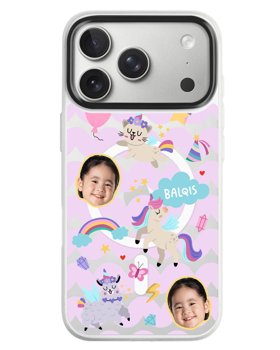 iPhone Rearguard MagSwap - Face Grid Unicorn