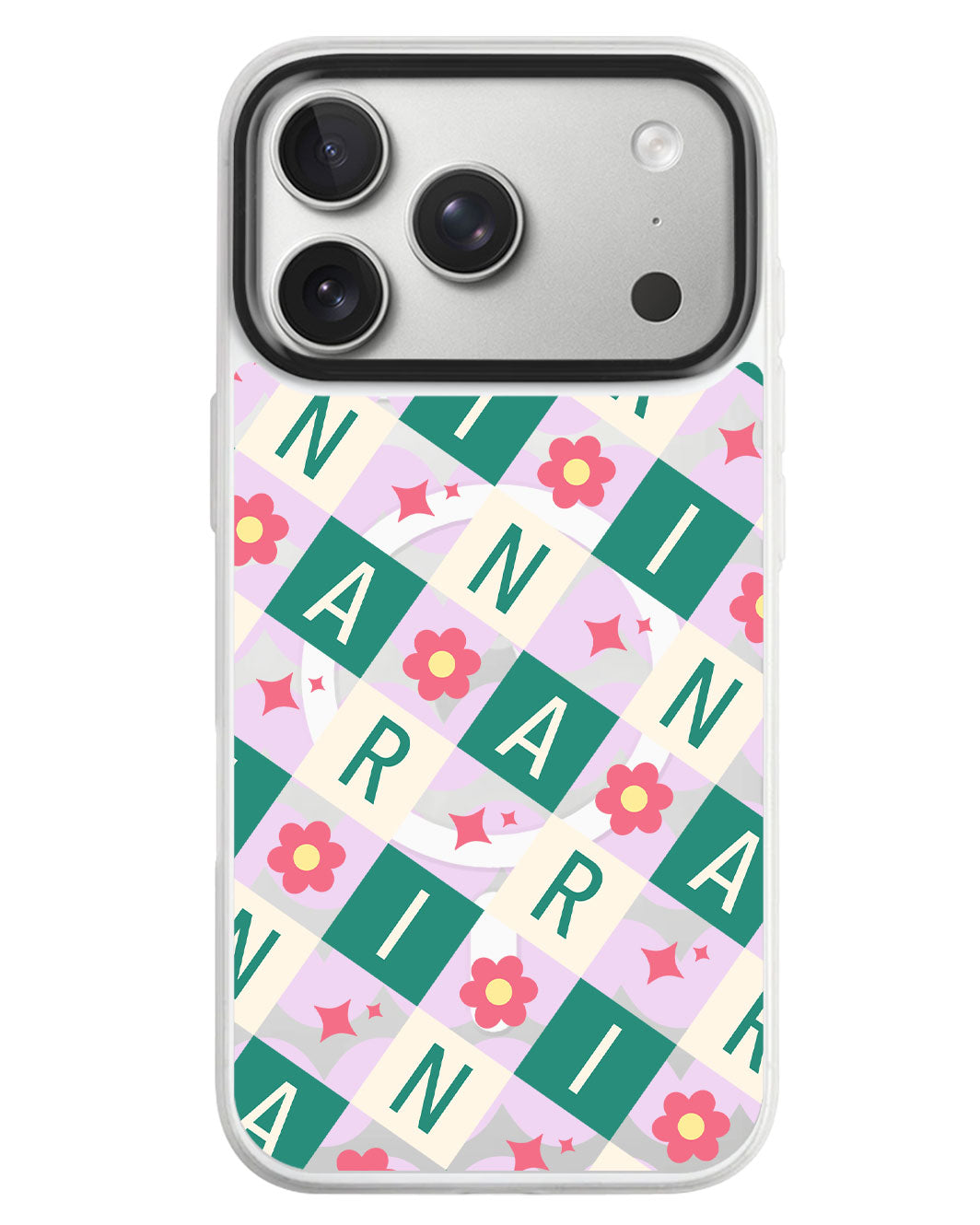 iPhone Rearguard MagSwap - Flower Grid Monogram 4.0