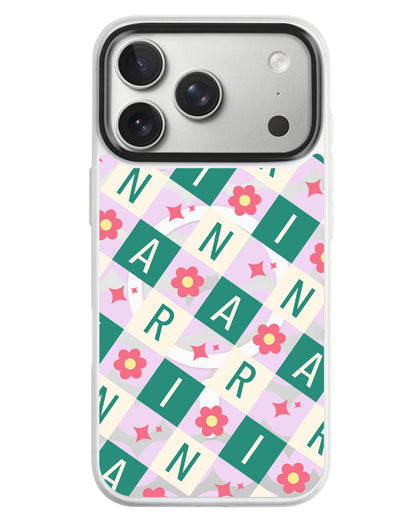 iPhone Rearguard MagSwap - Flower Grid Monogram 4.0