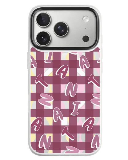 iPhone Rearguard MagSwap - Checkered Monogram 2.0