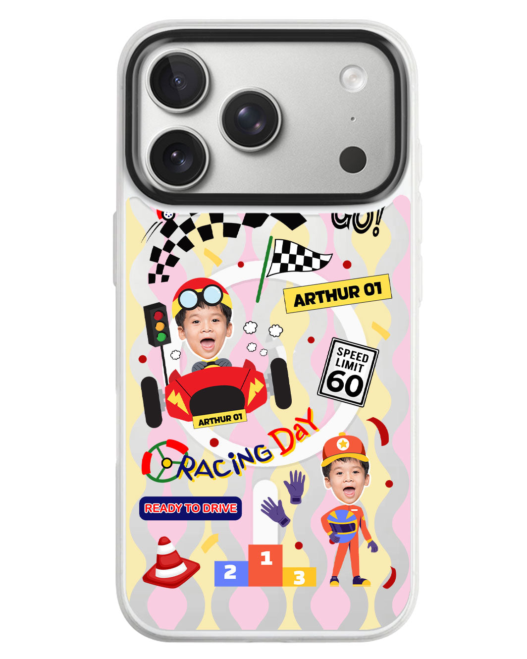 iPhone Rearguard MagSwap - Face Grid Dream Racer