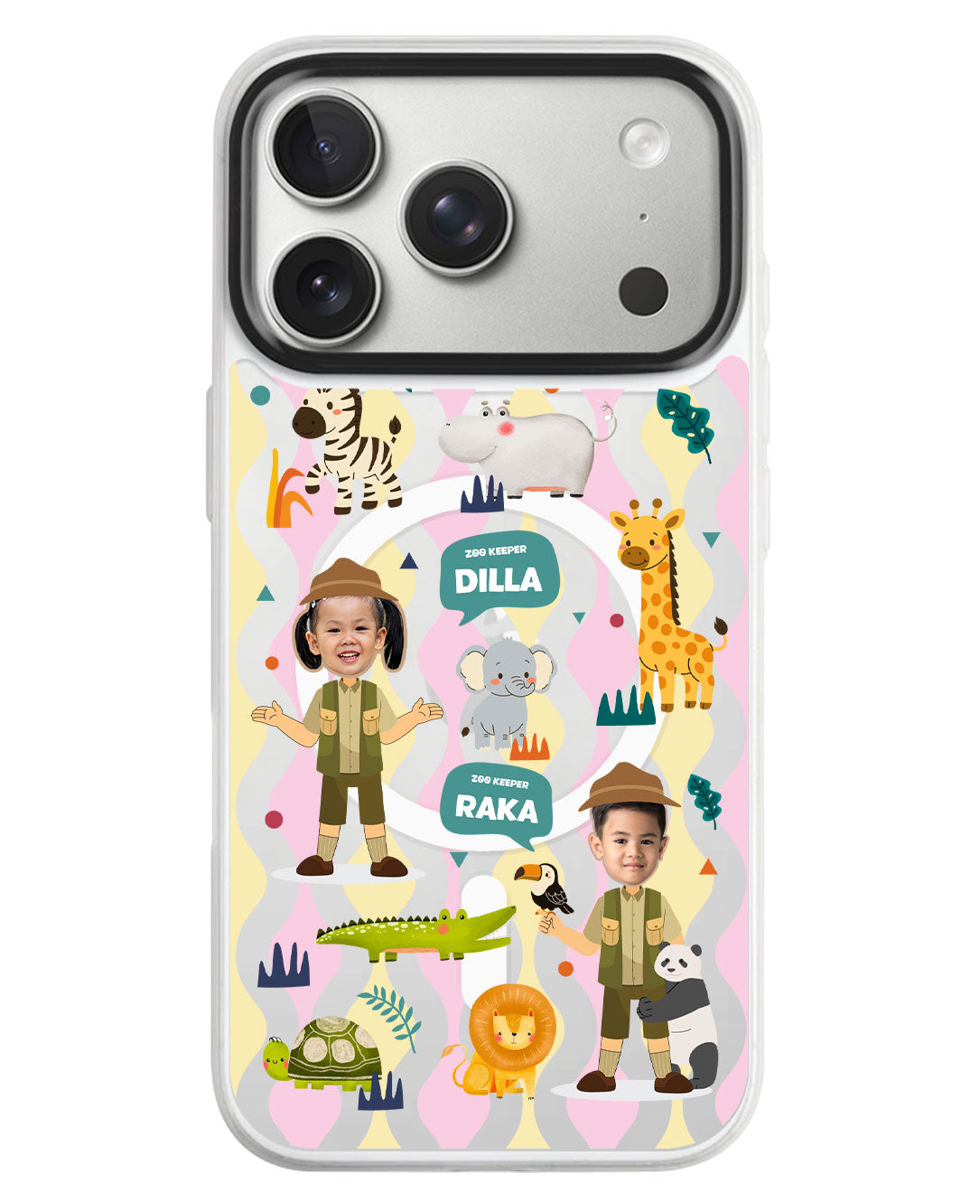 iPhone Rearguard MagSwap - Face Grid Dream Zoo Keeper