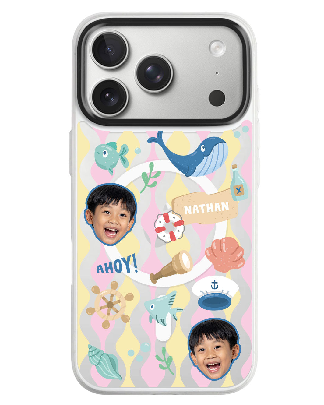iPhone Rearguard MagSwap - Face Grid Sailor