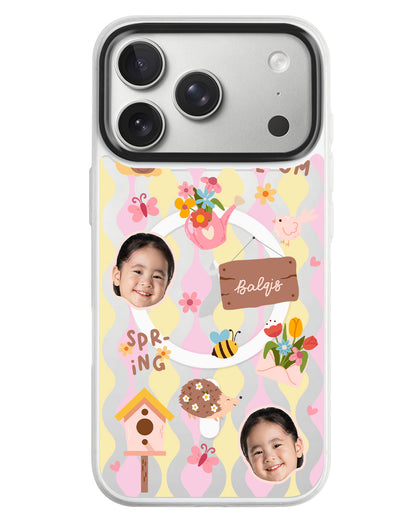 iPhone Rearguard MagSwap - Face Grid Spring Bloom