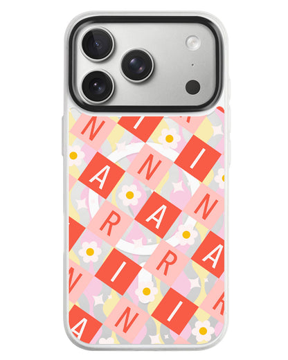 iPhone Rearguard MagSwap - Flower Grid Monogram 2.0