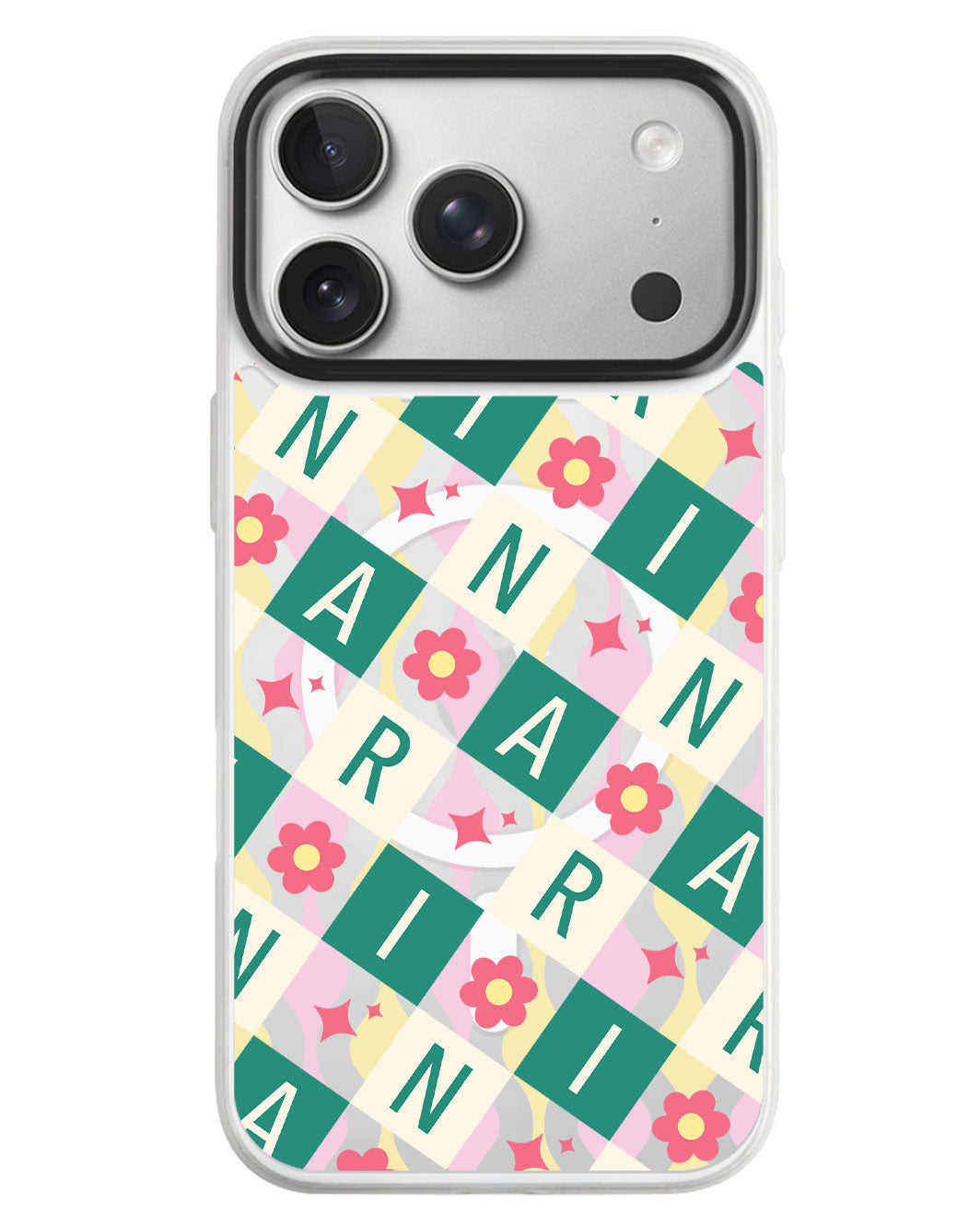 iPhone Rearguard MagSwap - Flower Grid Monogram 4.0